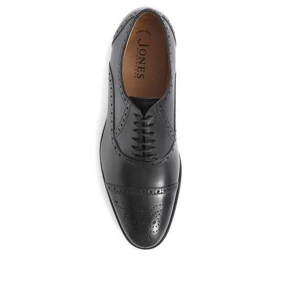 Jones Bootmaker Men's Maynard Leather Oxford Brogues - Black