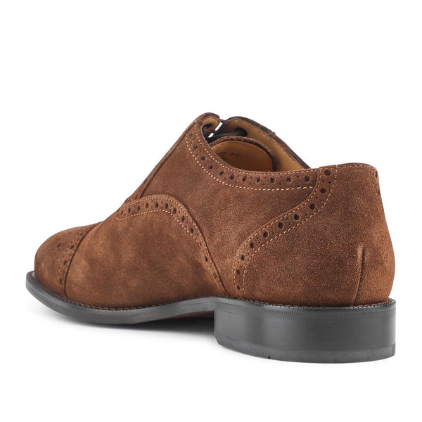 Jones Bootmaker Men's Maynard Leather Oxford Brogues - Brown Suede