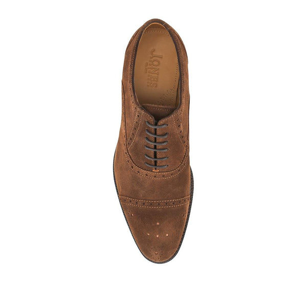 Jones Bootmaker Men's Maynard Leather Oxford Brogues - Brown Suede