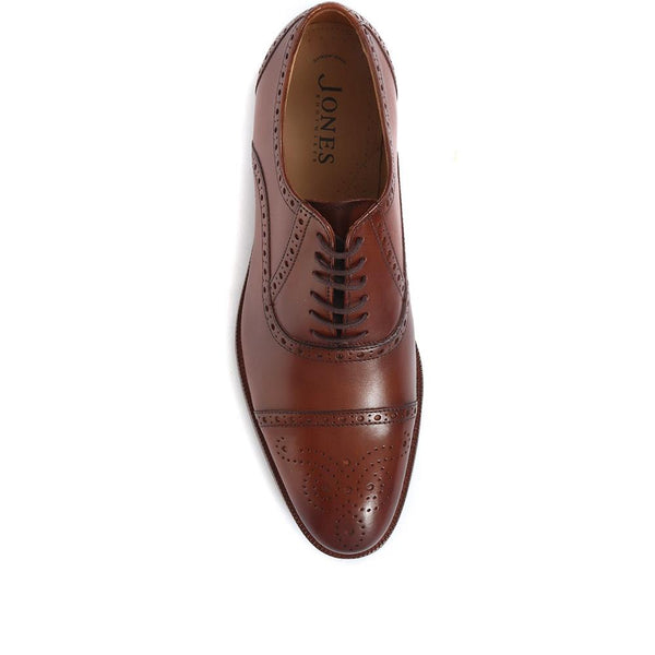 Jones Bootmaker Men's Maynard Leather Oxford Brogues - Chestnut