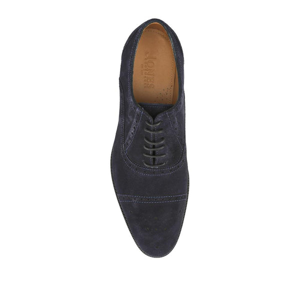 Jones Bootmaker Men's Maynard Leather Oxford Brogues - Navy Suede