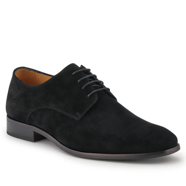 jones bootmaker Men's Melvin Leather Oxford Shoes - Black Suede