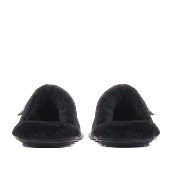 Jones Bootmaker Men's Men's Sheepskin Lined Slippers - Black