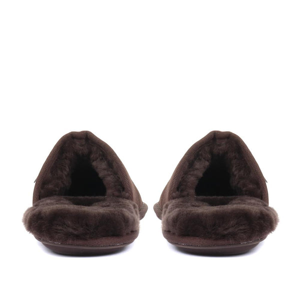Jones Bootmaker Men's Men's Sheepskin Lined Slippers - Brown