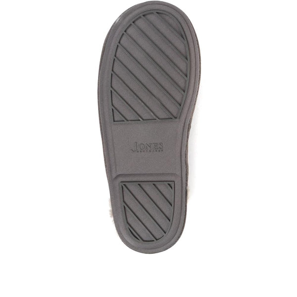 Jones Bootmaker Men's Men's Sheepskin Lined Slippers - Charcoal