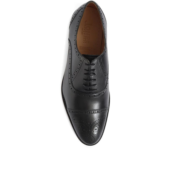 Jones Bootmaker Men's Mercer Wide-fit Leather Oxford Shoes - Black