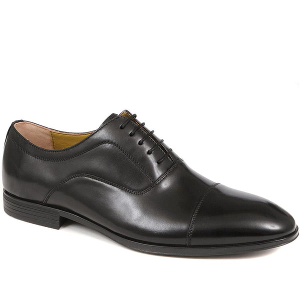 jones bootmaker Men's Middleham Leather Oxford Shoes - Black