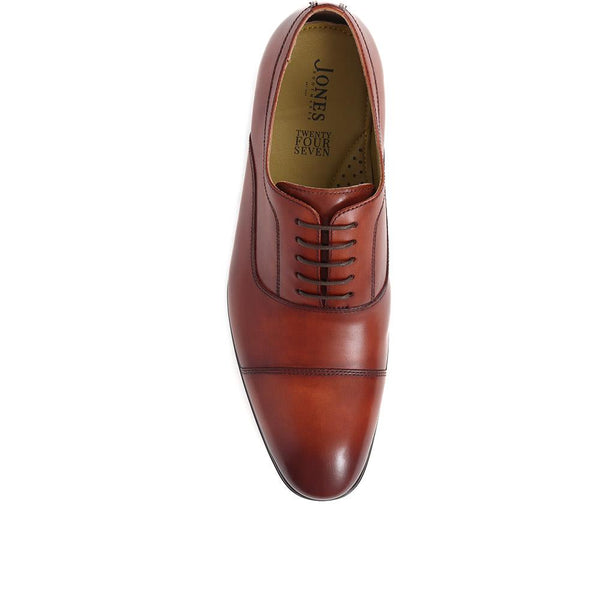 Jones Bootmaker Men's Middleham Leather Oxford Shoes - Cognac