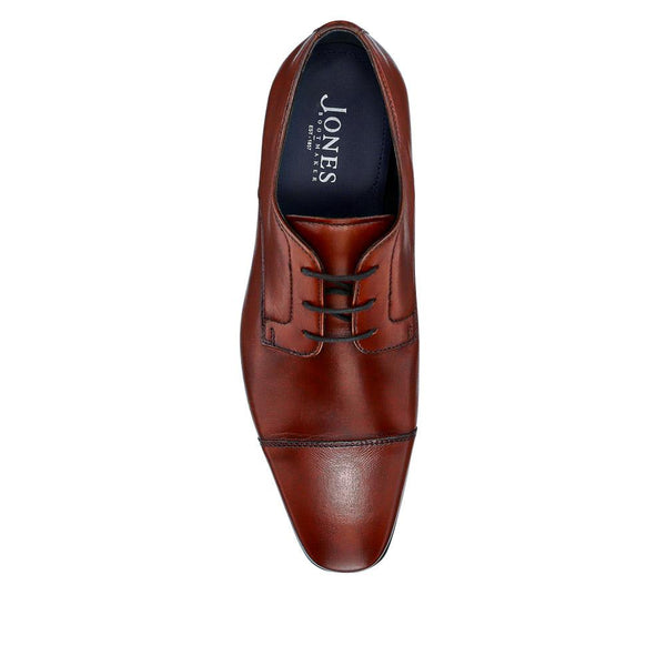Jones Bootmaker Men's Milligan Smart Leather Lace-Up Shoes - Chestnut