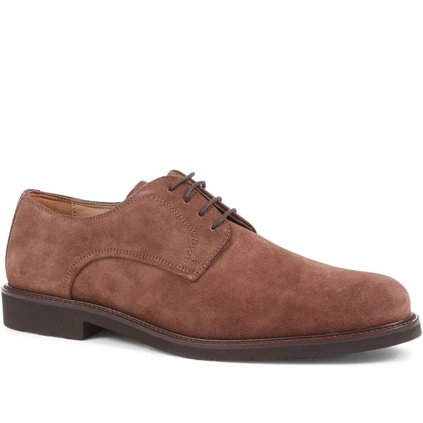 jones bootmaker Men's Minster Leather Derby Shoes - Brown Suede
