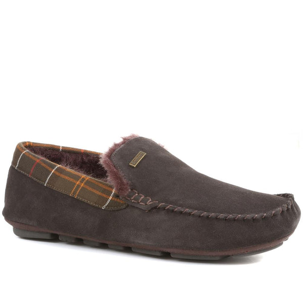 jones bootmaker Men's Monty House Slippers - Chocolate