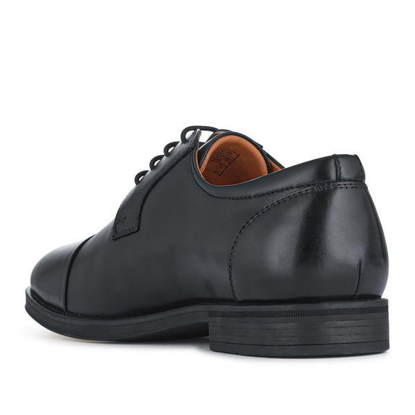 Jones Bootmaker Men's Moore Wide-Fit Leather Derby Shoes - Black