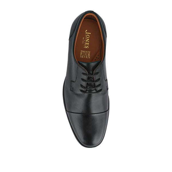 Jones Bootmaker Men's Moore Wide-Fit Leather Derby Shoes - Black