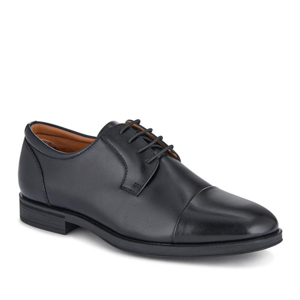 jones bootmaker Men's Moore Wide-Fit Leather Derby Shoes - Black