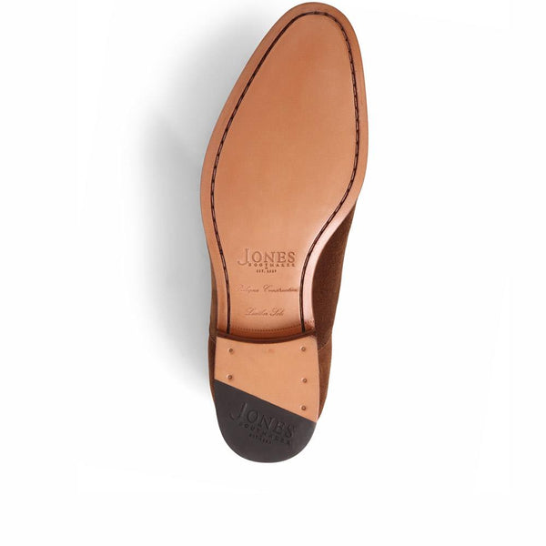 Jones Bootmaker Men's Morpeth Leather Oxford Shoes - Tobacco Suede