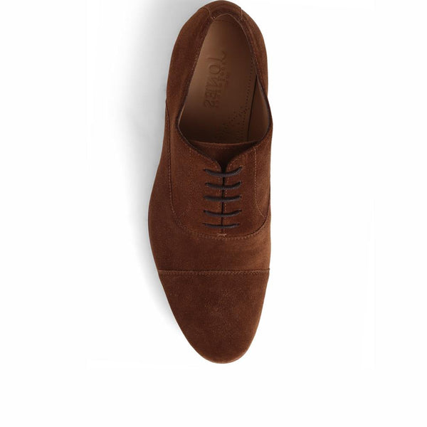 Jones Bootmaker Men's Morpeth Leather Oxford Shoes - Tobacco Suede