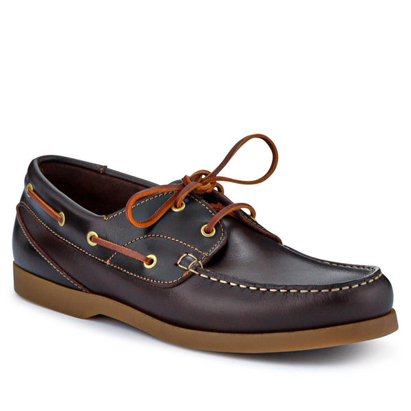 Jones Bootmaker Men's Parsons Leather Boat Shoes - Brown