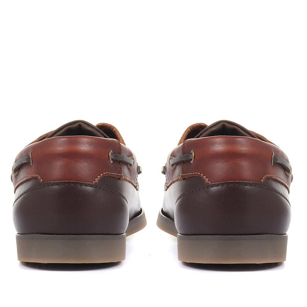 Jones Bootmaker Men's Parsons Leather Boat Shoes - Dark Brown