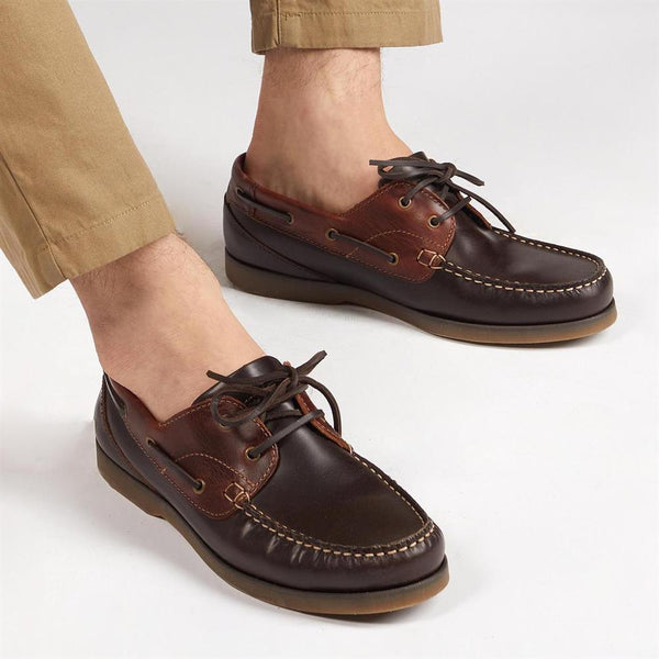 Jones Bootmaker Men's Parsons Leather Boat Shoes - Dark Brown