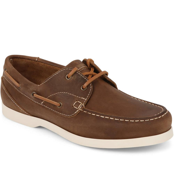 jones bootmaker Men's Parsons Leather Boat Shoes - Tan