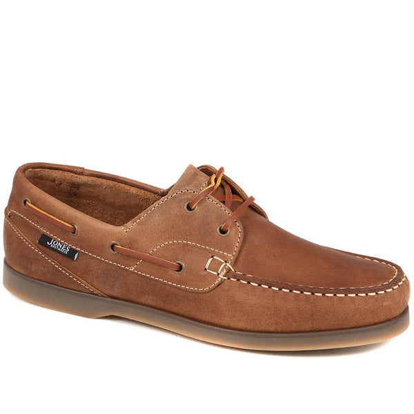 Jones Bootmaker Men's Parsons Leather Boat Shoes - Tobacco