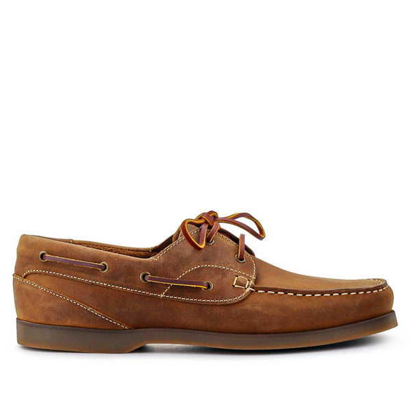 Jones Bootmaker Men's Parsons Leather Boat Shoes - Tobacco