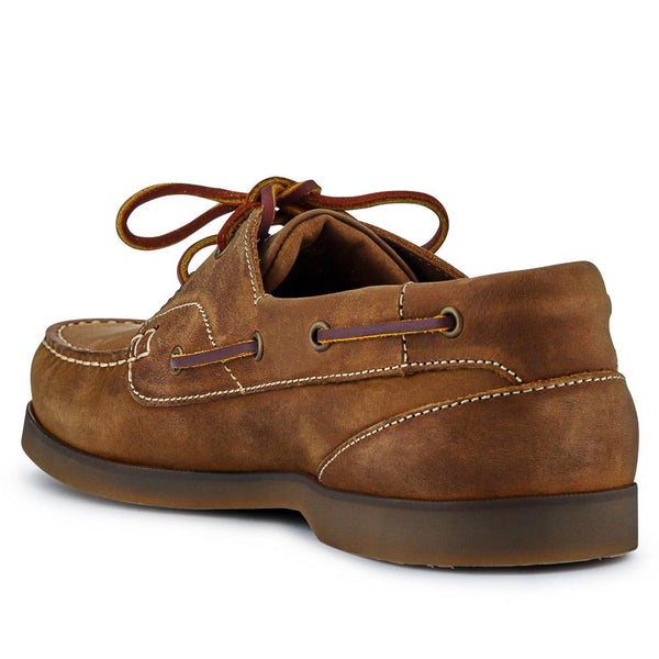 Jones Bootmaker Men's Parsons Leather Boat Shoes - Tobacco