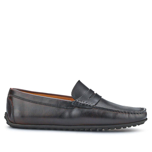 Jones Bootmaker Men's Paterson Leather Moccasins - Dark Brown