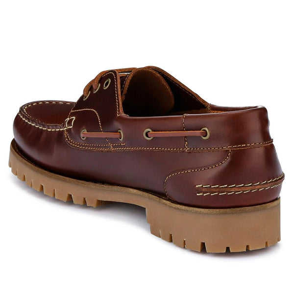 Jones Bootmaker Men's Pickering2 Leather Boat Shoes - Cognac