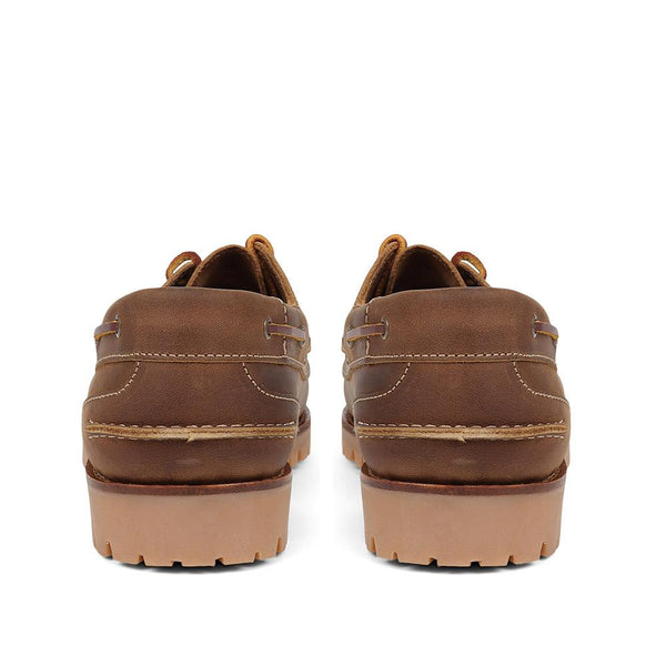 Jones Bootmaker Men's Pickering2 Leather Boat Shoes - Tobacco