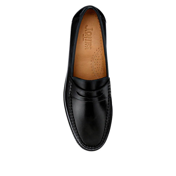 Jones Bootmaker Men's Quennell Leather Penny Loafers - Black