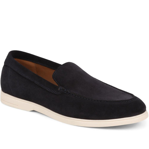 Jones Bootmaker Men's Raiden Suede Loafers - Navy Suede