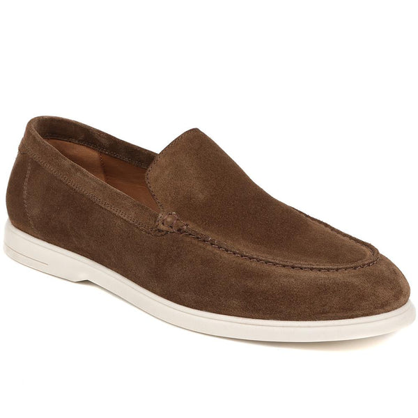 jones bootmaker Men's Raiden Suede Loafers - Tan Suede