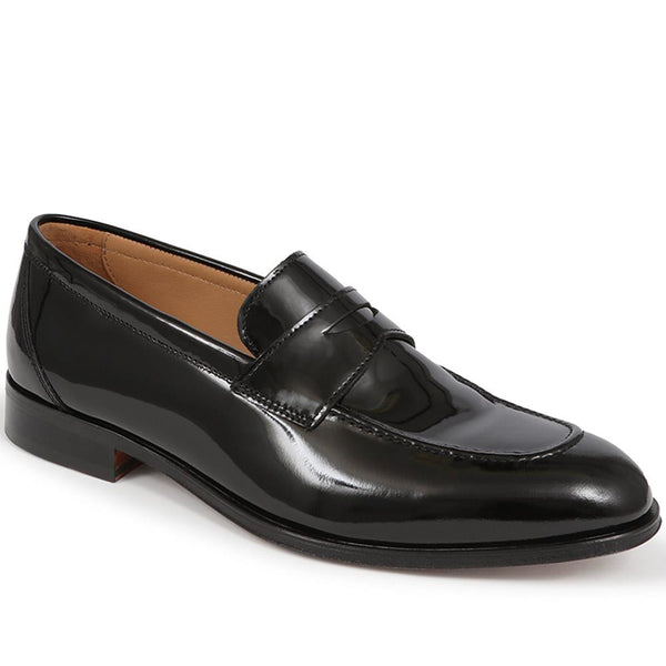 Jones Bootmaker Men's Rake Leather Loafers - Black Patent