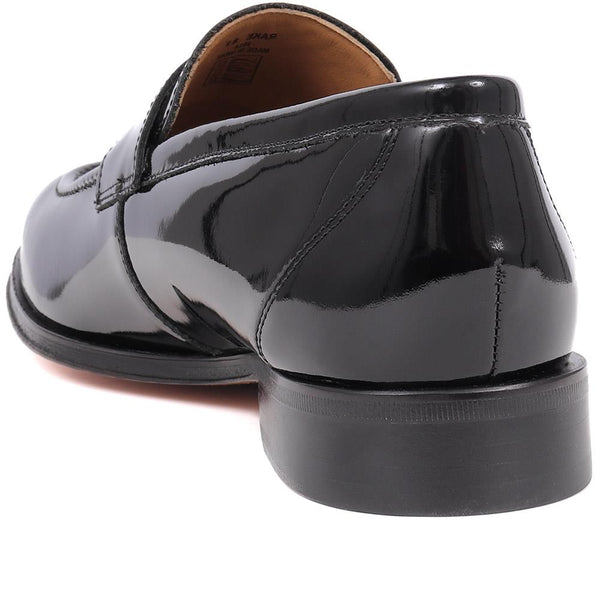 Jones Bootmaker Men's Rake Leather Loafers - Black Patent