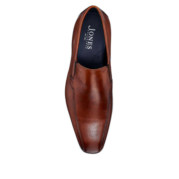 Jones Bootmaker Men's Ralphie Smart Leather Slip-On Shoes - Chestnut
