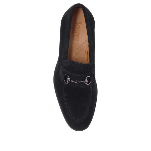 Jones Bootmaker Men's Reece Leather Loafers - Black Suede