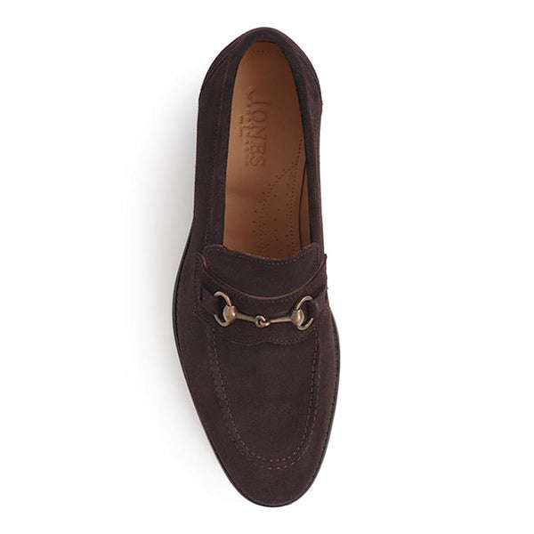 Jones Bootmaker Men's Reece Leather Loafers - Dark Brown Suede