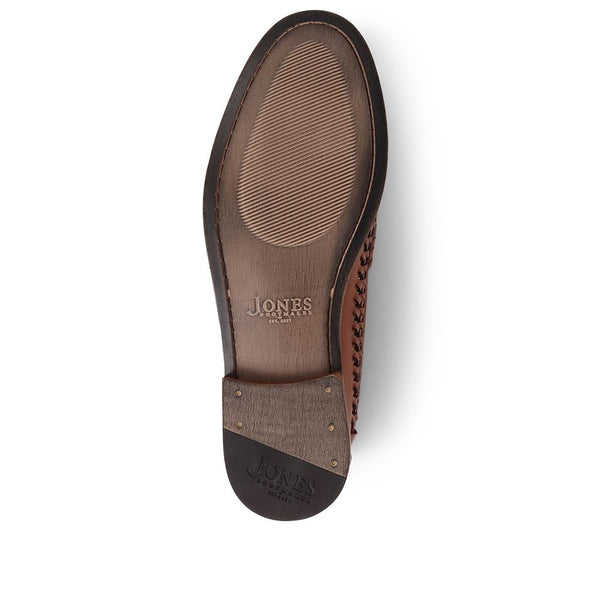 Jones Bootmaker Men's Riverside Woven Leather Loafers - Light Tan