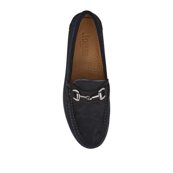 Jones Bootmaker Men's Roan Leather Slip-On Shoes - Navy Suede