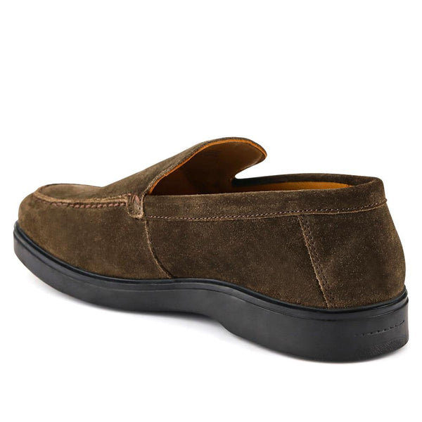 Jones Bootmaker Men's Rocco Laceless Leather Shoes - Dark Brown Suede