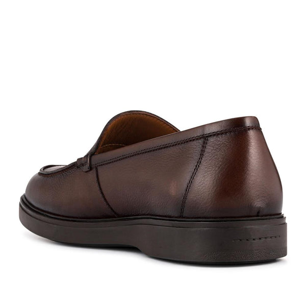 Jones Bootmaker Men's Roderick Leather Slip-Ons - Brown Grain