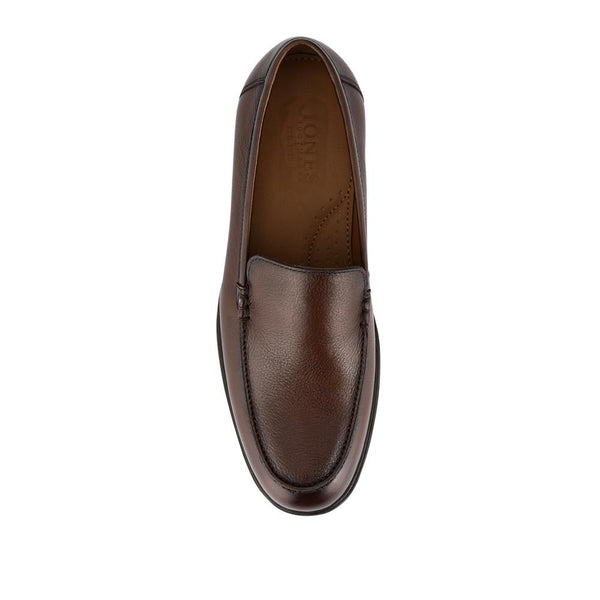 Jones Bootmaker Men's Roderick Leather Slip-Ons - Brown Grain