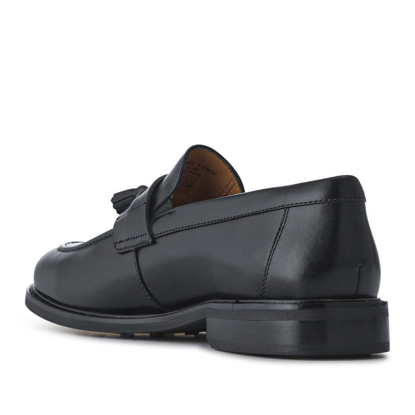 Jones Bootmaker Men's Rodrigo Wide-Fit Leather Tassel Loafers - Black