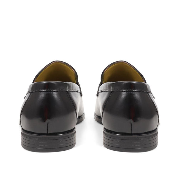 Jones Bootmaker Men's Rushden Leather Penny Loafers - Black