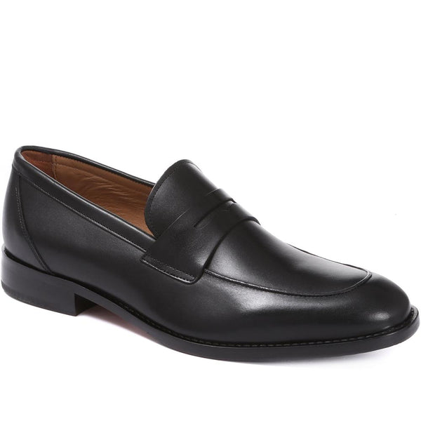 Jones Bootmaker Men's Russell Leather Penny Loafers - Black