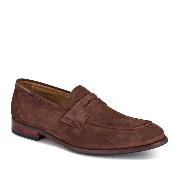 Jones Bootmaker Men's Russell Leather Penny Loafers - Brown Suede