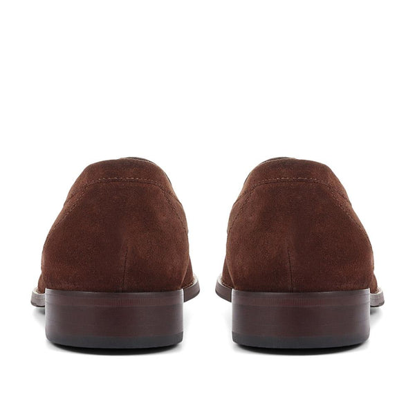 Jones Bootmaker Men's Russell Leather Penny Loafers - Brown Suede