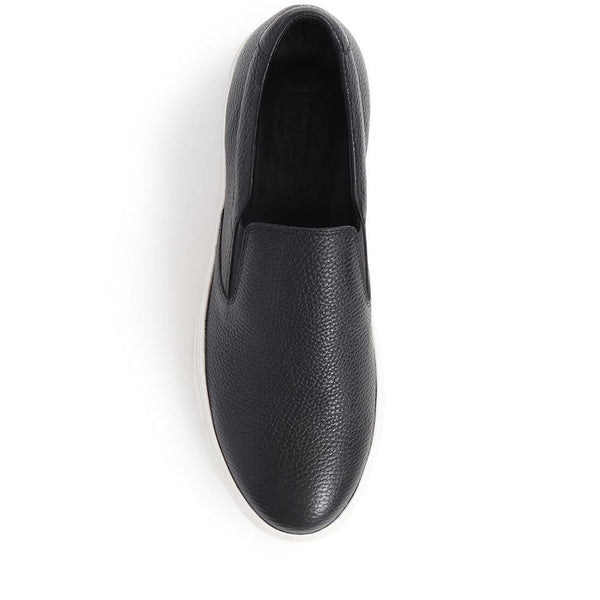 Jones Bootmaker Men's Ryden Leather Slip-On Shoes - Black