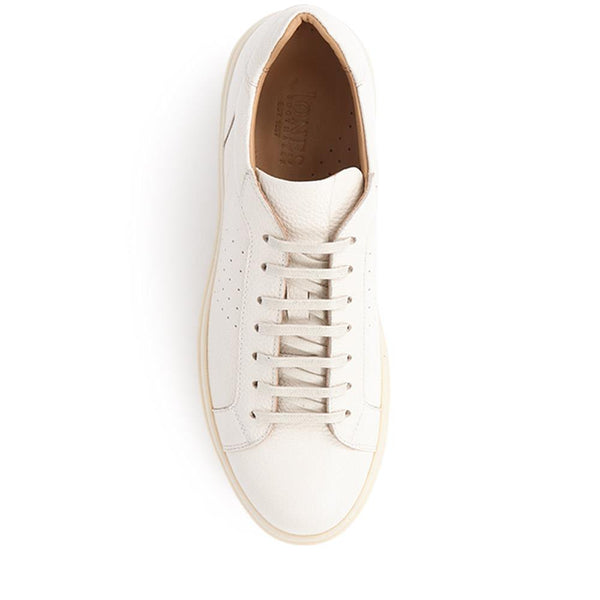 Jones Bootmaker Men's Sammy Leather Trainers - Off White